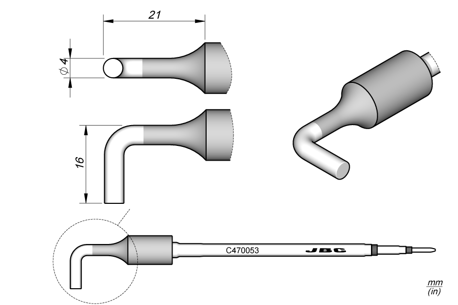 C470053 - L Shape Cartridge Ø 4
